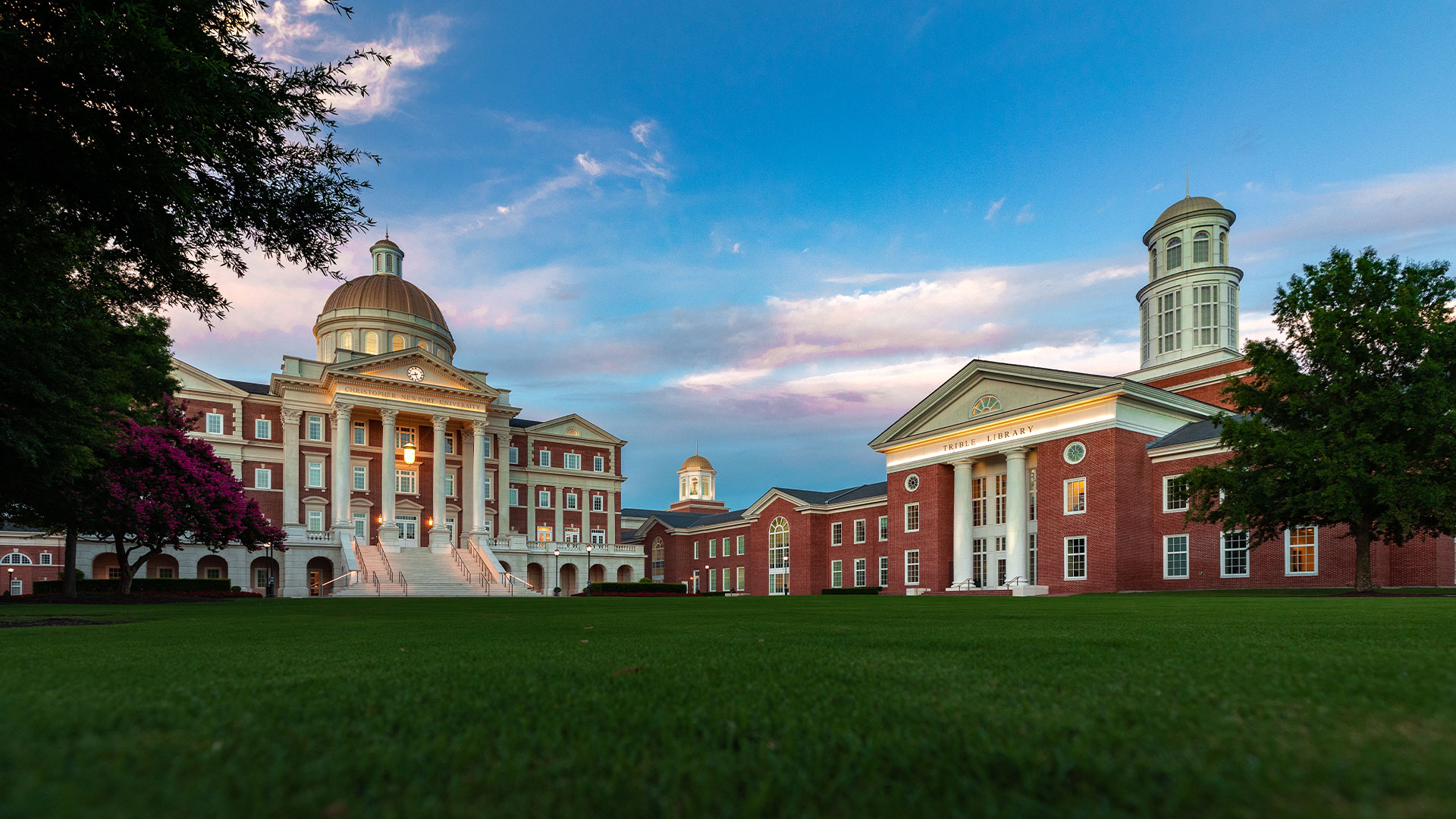 Looking out over the Great Lawn from CNH at sunrise